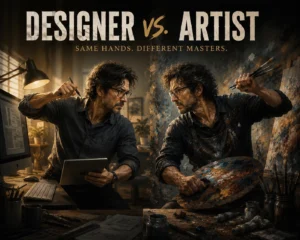 Designer vs. Artist: Same Hands, Different Masters